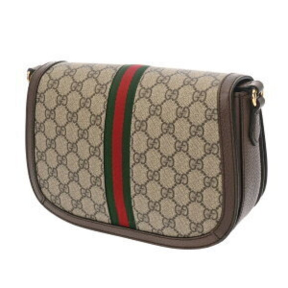 Gucci Ophidia Beige Ebony Brown GG Supreme Leather Shoulder Bag - Picture 2 of 10